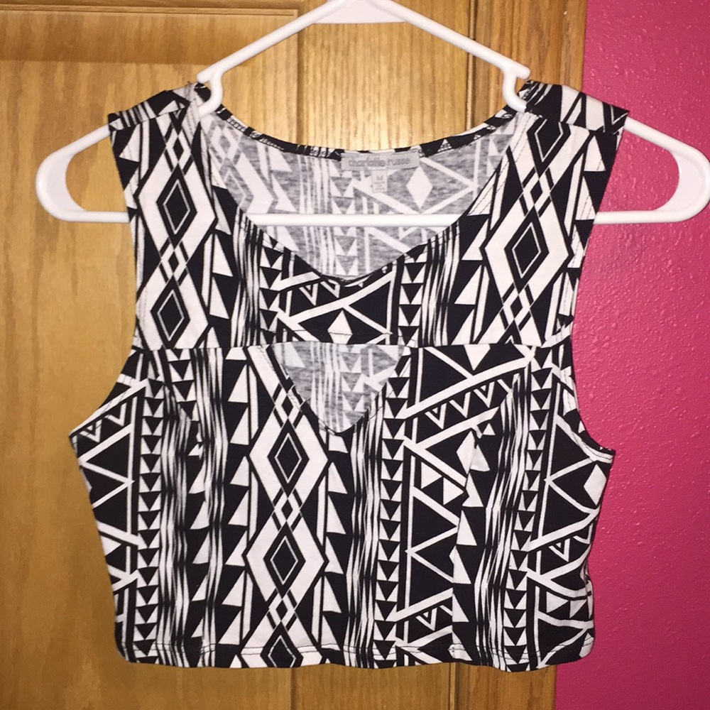 Aztec print crop top